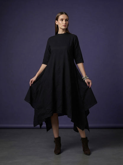 Tartarean black double layered dress