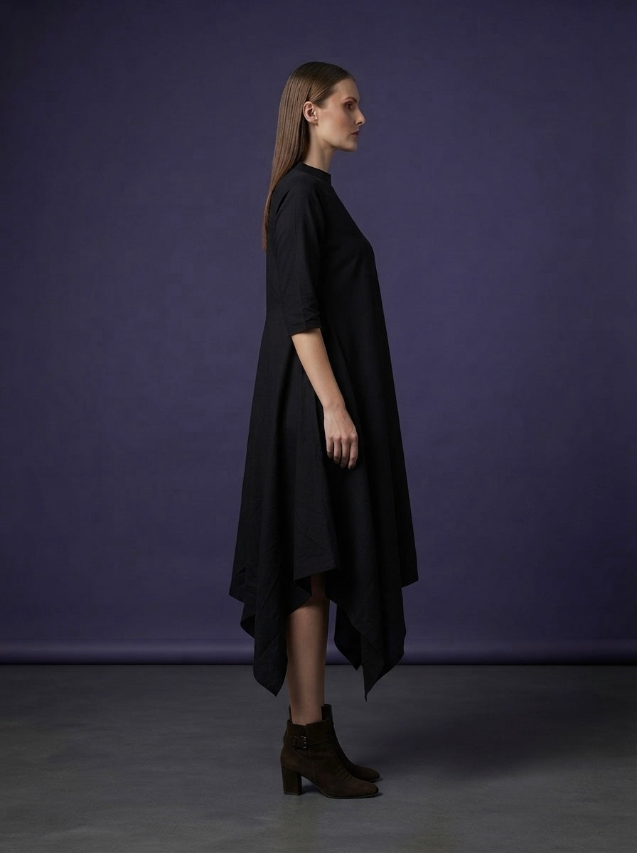 Tartarean black double layered dress