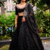 black lehenga for cocktail reception party