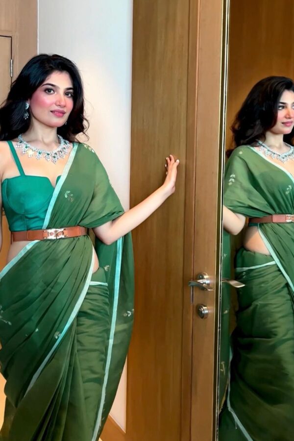 Lahama Bhattacharya in Green corset Blouse from Black In Vogue