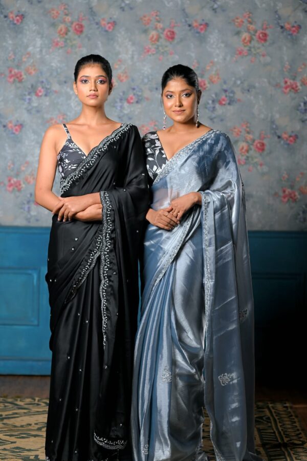 Ash Tissue Saree