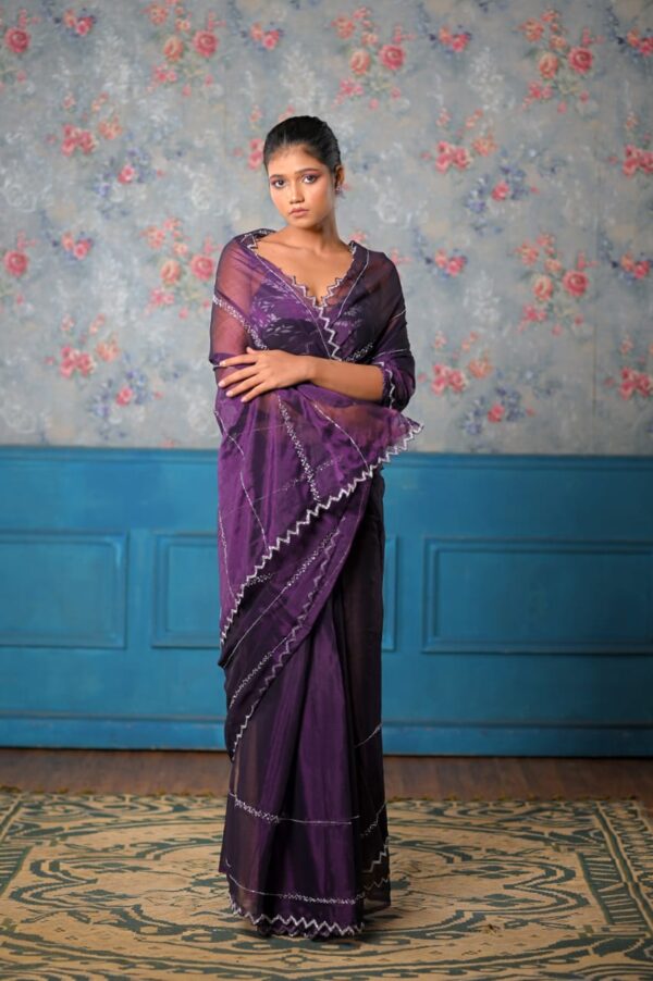 Purple Tissue Saree