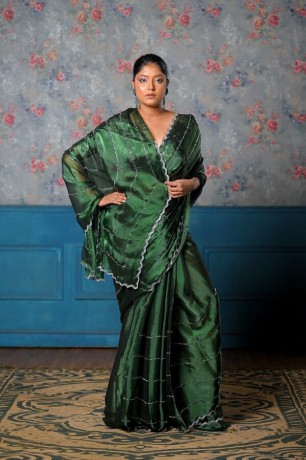 Green Alph Tissue Saree