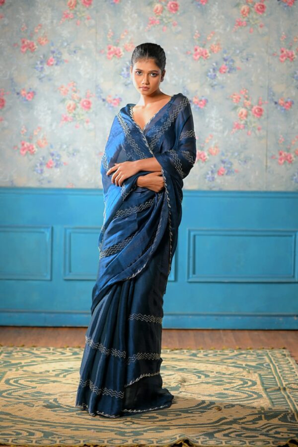 Mistress of Blue Island Tissue Saree