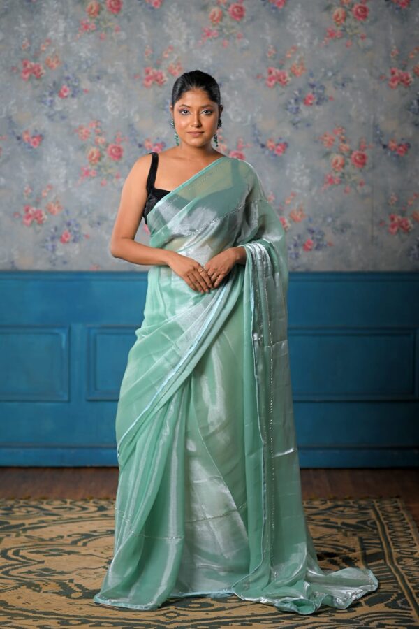 Sky Tissue Saree