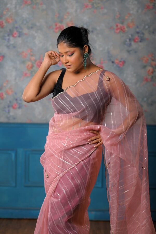 Pink Tale Chanderi Saree