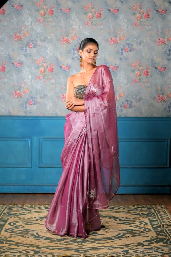 Purple Tissue Saree