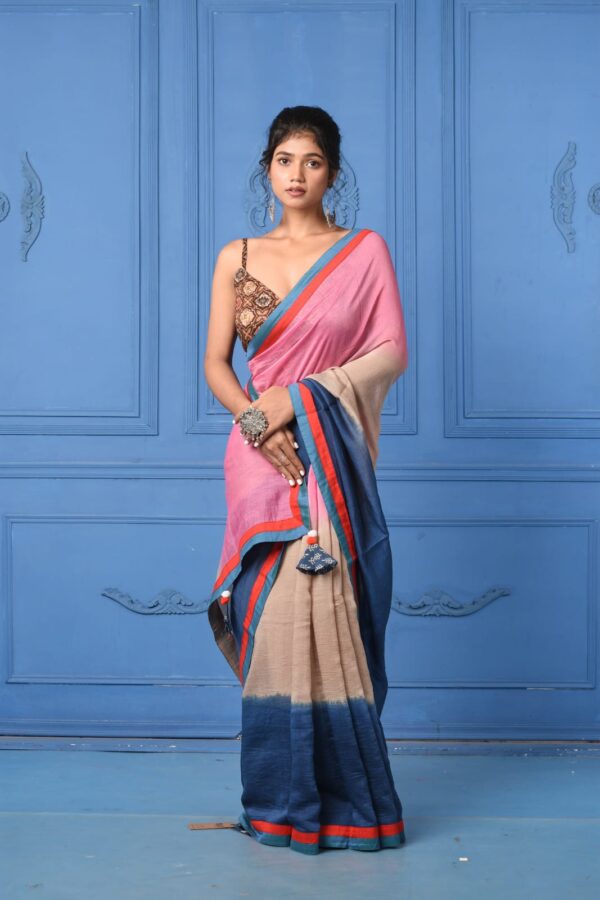 Bliss Cotton hand dyed Saree